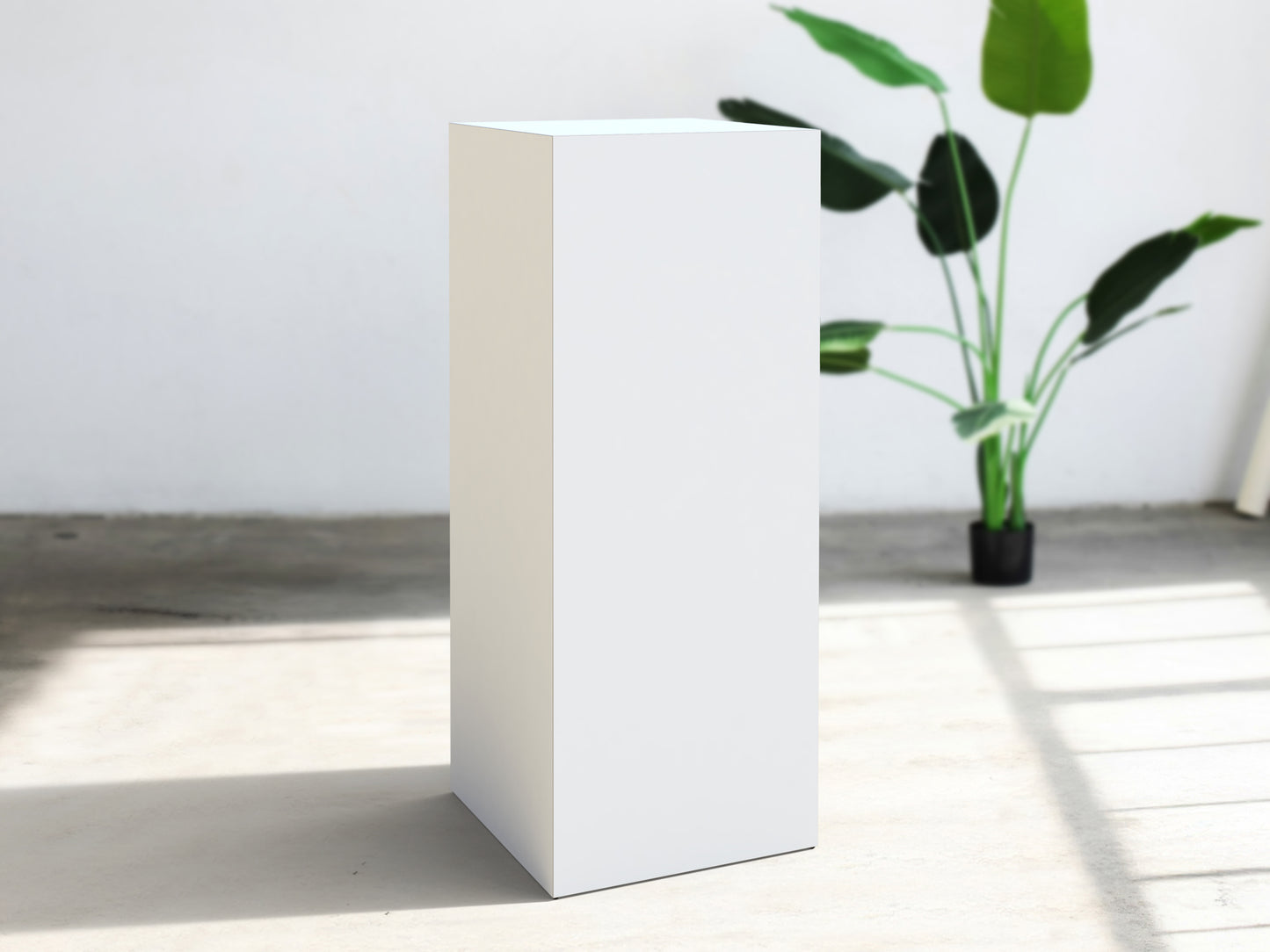 Houten Sokkel – Zuil of Pilaar – Wit – Voor Beurs & Winkel
