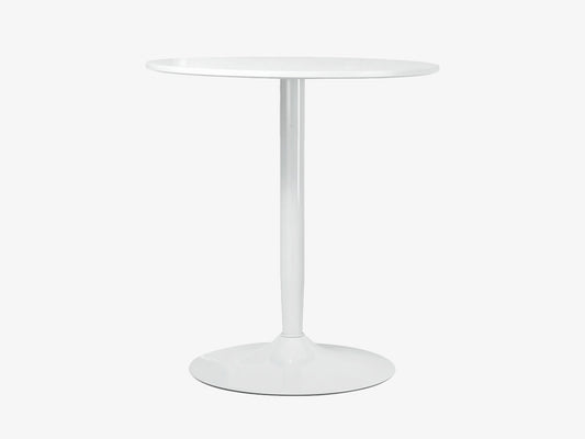 HOMCOM Beurstafel – Ronde Tafel – Metaal & Wit - Voor Beurs & Events