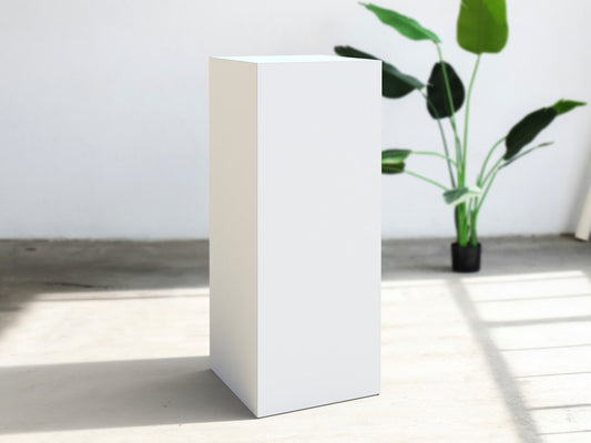Houten Sokkel – Zuil of Pilaar – Wit – Voor Beurs & Winkel