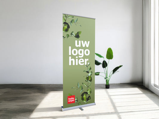 Roll-up Banner – Aluminium – Inklapbaar – Voor Beurs & Presentatie