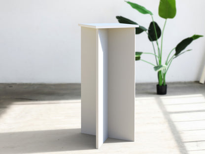 Compacte Houten Sokkel 40x40x100 cm - Wit - Displayzuil voor Beurs & Winkel