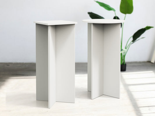 Compacte Houten Sokkel 40x40x100 cm Wit - Presentatiezuil